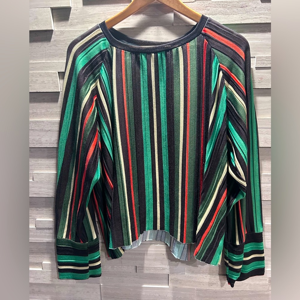 Zara striped blouse in size Large